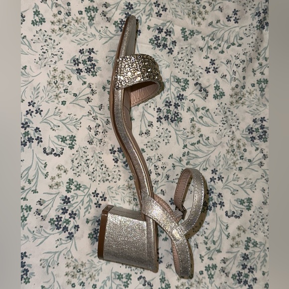 Silver Block heel size 7 woman - Picture 4 of 6